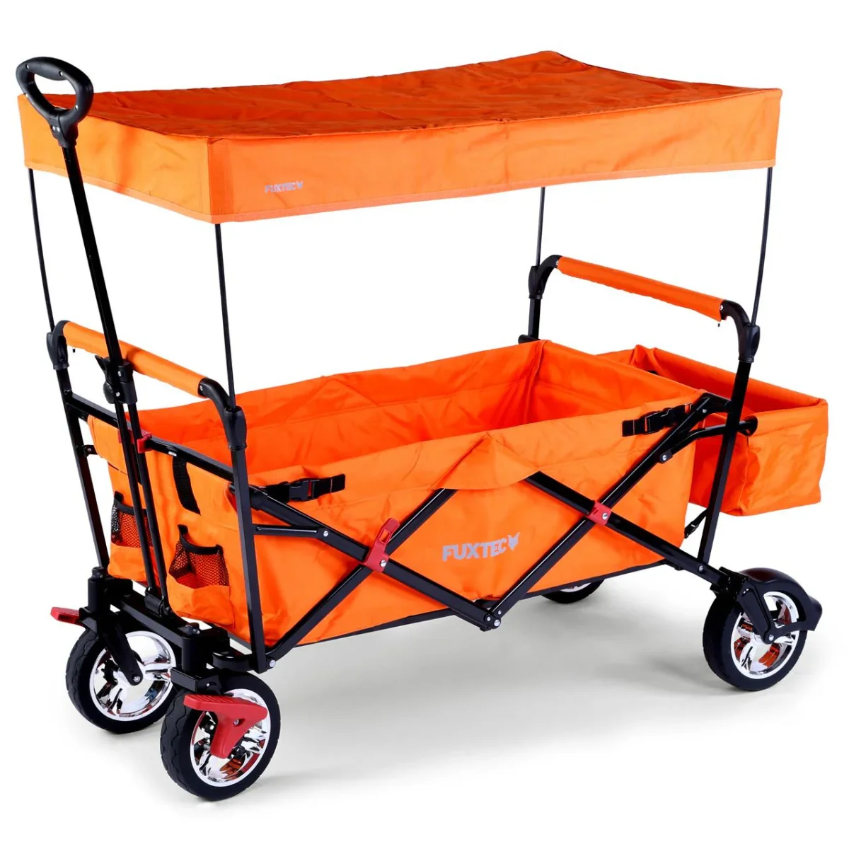 B-WARE Chariot à bras FUXTEC City Cruiser avec toit ouvrant ORANGE – Image 3